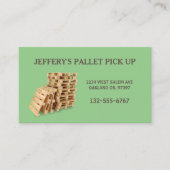 Green Berufliche Holzballenkiste Visitenkarte (Vorderseite)