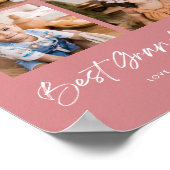 Green Best Oma je vier Fotos Poster (Ecke)