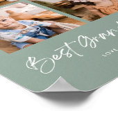 Green Best Oma je vier Fotos Poster (Ecke)