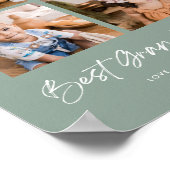 Green Best Opa je vier Fotos Poster (Ecke)