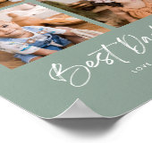 Green Best Vater je vier Foto Poster (Ecke)