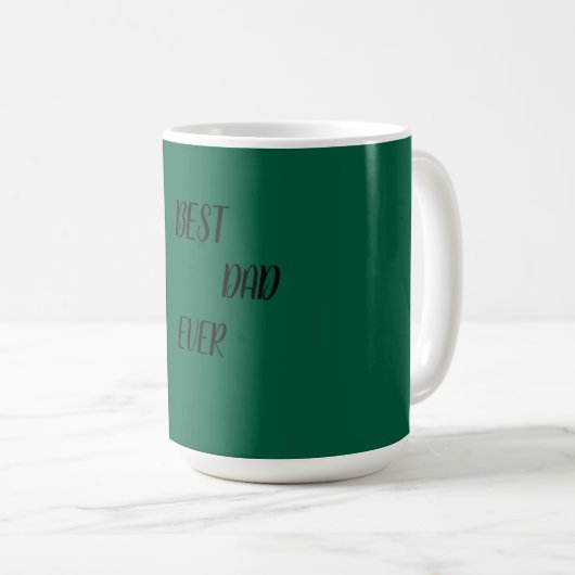 Green "Best Vater jemals Kaffeetasse (VorderseiteRechts)