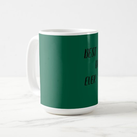 Green "Best Vater jemals Kaffeetasse (Vorderseite Links)