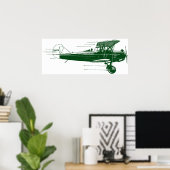 Green-Bi-Flugzeug Poster (Heimbüro)