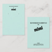 Green Bible Verse Earring Display Business Card Visitenkarte (Vorne/Hinten)