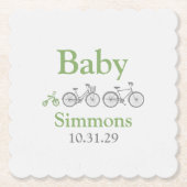 Green Bicycle Baby Shower Untersetzer
