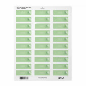 Green Bicycle Couple Wedding Return Label (Vorne)
