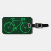 Green Bicycle . Fahrrad-Thema Gepäckanhänger (Vorderseite horizontal)