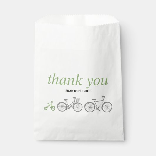 Green Bicycle Geschenktütchen (Vorderseite)
