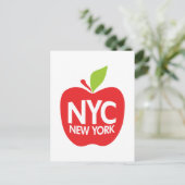 Green Big Apple NYC Postkarte (Stehend Vorderseite)