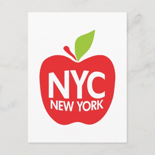 Green Big Apple NYC Postkarte (Vorderseite)