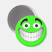 Green Big Green Face Magnet (Vorderseite/Rückseite)