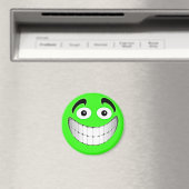 Green Big Green Face Magnet (In Situ (Geschirrspüler))