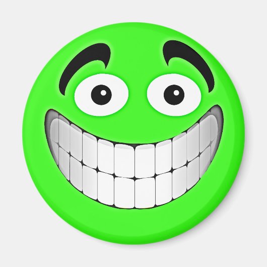 Green Big Green Face Magnet (Vorne)