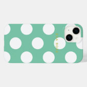 Green Big Polka Dots iPhone 7+ Fall Case-Mate iPhone Hülle (Rückseite (Horizontal))