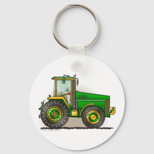 Green Big Traktor Key Chains Schlüsselanhänger (Vorderseite)