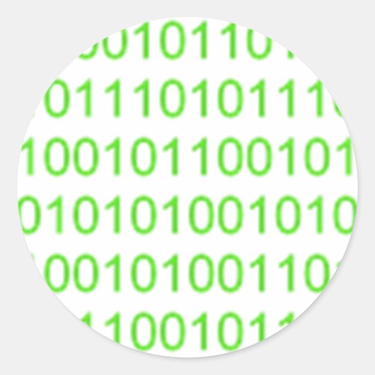 Green Binary 1 - GeekShirts Runder Aufkleber (Vorderseite)