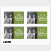 Green Binary Code Foto Save the Date Aufkleber (Blatt)