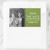 Green Binary Code Foto Save the Date Aufkleber (Tasche)