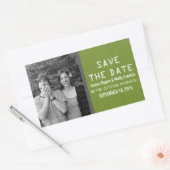 Green Binary Code Foto Save the Date Aufkleber (Umschlag)