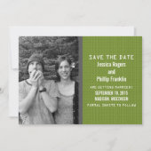 Green Binary Code Foto Save the Date einladen Einladung (Vorderseite)