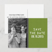 Green Binary Code Foto Save the Date Postkarte (Vorne/Hinten)