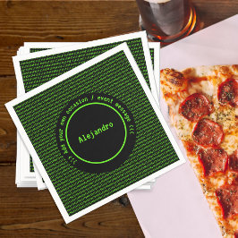 Green Binary Machine Code - Computer Business Typ Serviette