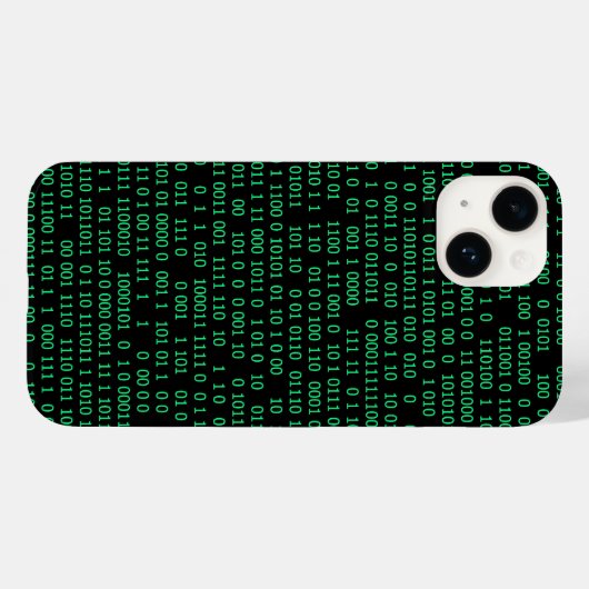 Green Binary Numerary System Case-Mate iPhone Hülle (Rückseite (Horizontal))