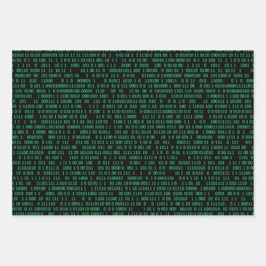 Green Binary Numerary System Geschenkpapier Set (Vorderseite 2)