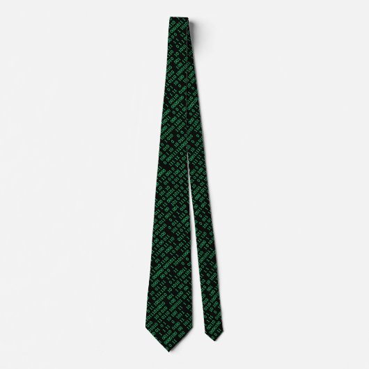 Green Binary Numerary System Krawatte (Vorderseite)