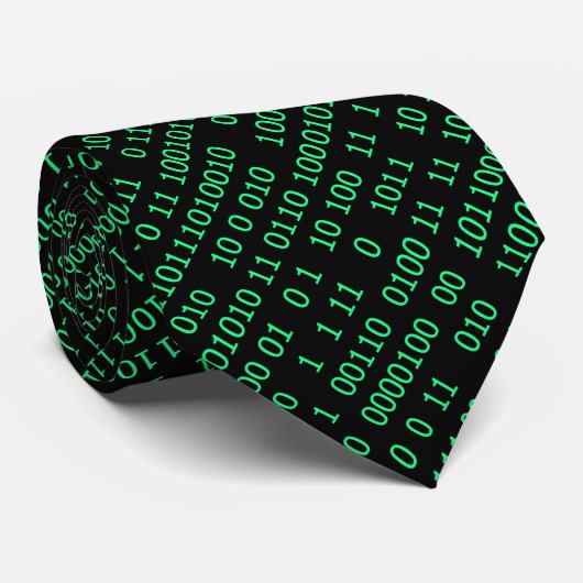 Green Binary Numerary System Krawatte (Gerollt)