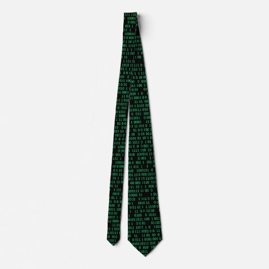 Green Binary Numerary System Krawatte (Rückseite)
