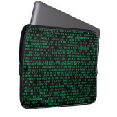 Green Binary Numerary System Laptopschutzhülle (Vorne Rechts)