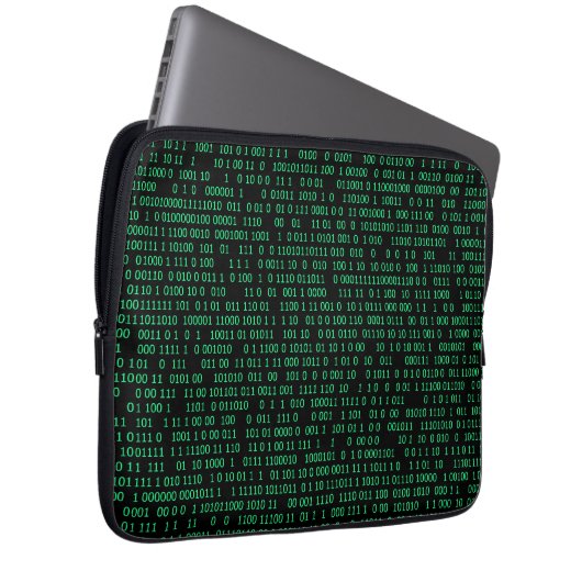 Green Binary Numerary System Laptopschutzhülle (Vorne Rechts)