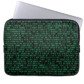 Green Binary Numerary System Laptopschutzhülle (Vorderseite)