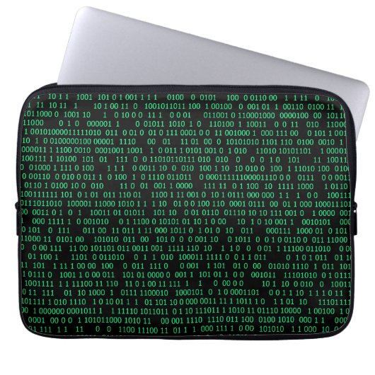 Green Binary Numerary System Laptopschutzhülle (Vorderseite)