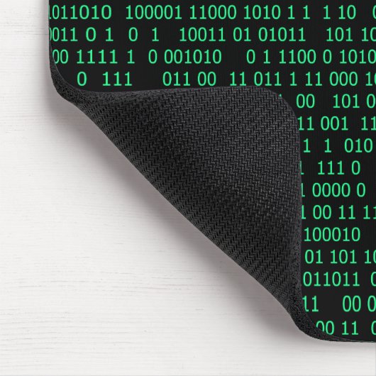Green Binary Numerary System Mousepad (Ecke)