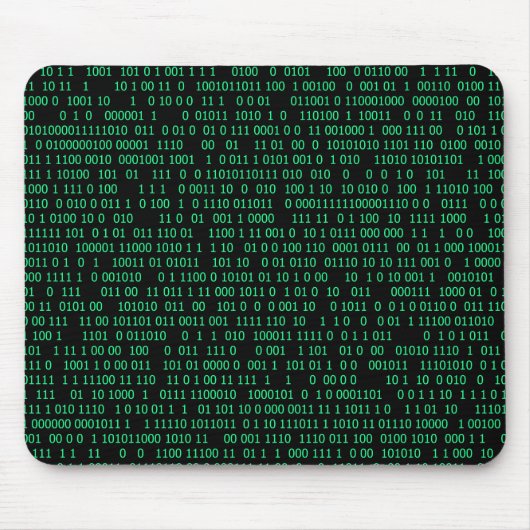 Green Binary Numerary System Mousepad (Vorne)