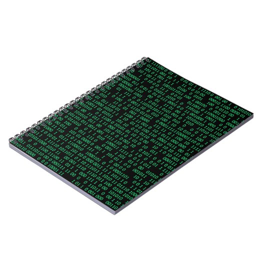 Green Binary Numerary System Notizblock (Linke Seite)