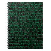 Green Binary Numerary System Notizblock (Vorderseite)