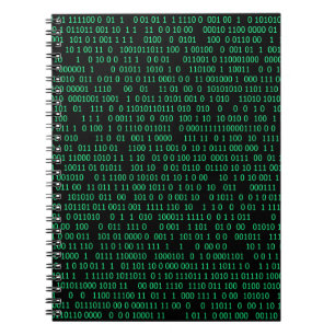 Green Binary Numerary System Notizblock