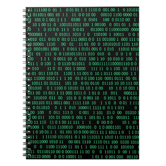 Green Binary Numerary System Notizblock (Vorderseite)