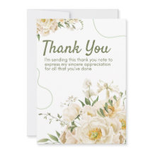 Green Bio Floral Dankeschön Card