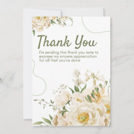 Green Bio Floral Dankeschön Card Dankeskarte