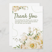 Green Bio Floral Dankeschön Card Dankeskarte (Vorne/Hinten)