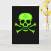 Green Biogefährdung Skull Card Karte (Gelbe Blume)
