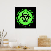 Green Biogefährdung Warning Poster (Küche)