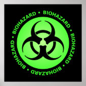 Green Biogefährdung Warning Poster (Vorne)