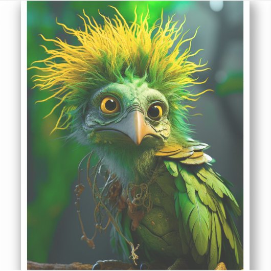 Green Bird Aufkleber (Vorderseite)