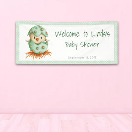 Green Bird Baby Dusche Willkommen Banner